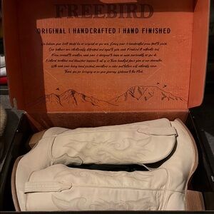 Freebird Cream Cowboy Boots